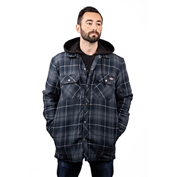 Fleece Hood Flannel Shirt Jacket