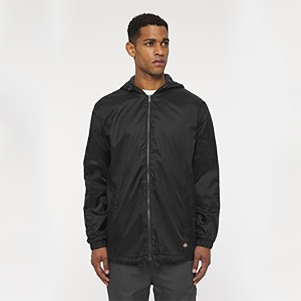 Fleece Lined Nylon Hooded Jacket