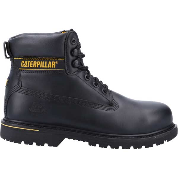 Slip resistance Cat Holton Goodyear Welted Safety Shoes(Black) 