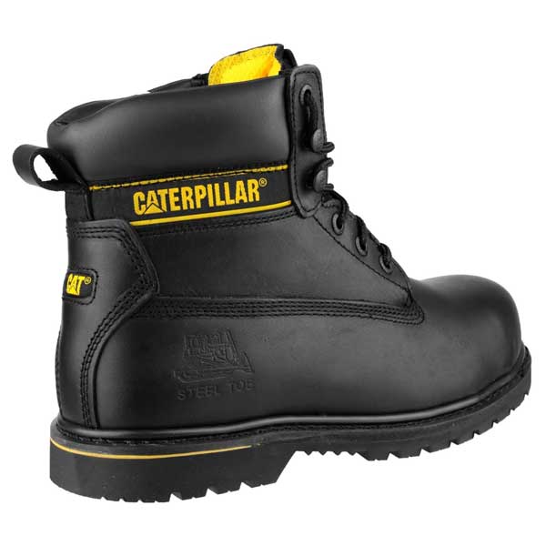 Slip resistance Cat Holton Goodyear Welted Safety Shoes(Black) 