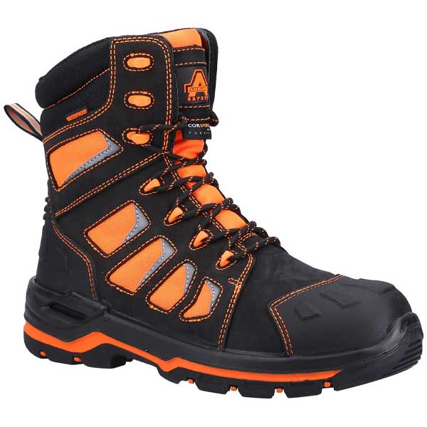 Water Resistant AS972C Beacon S3 Hi-Viz Hi Leg Safety Shoes